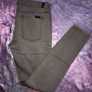 gray 7 for all mankind skinny leg jeans size 32